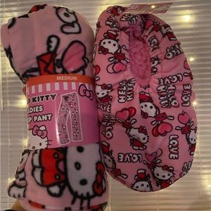 Hello Kitty Pijama Pants and Slippers